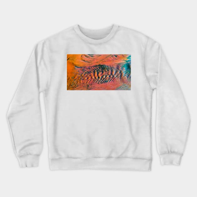 Abstract tideway in orange Crewneck Sweatshirt by kall3bu